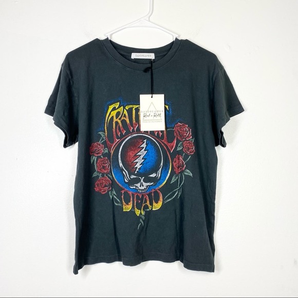 DAYDREAMER NWT Grateful Dead Steal Your Face of Roses Band Tee Retro Vintage - Picture 1 of 7